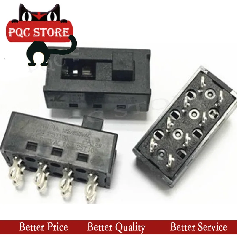 2 шт. 4A 250VAC SS-23N02 XN-2-230 переключатель DIP 3 положения 8 Pin с отверстием 2P3T фен