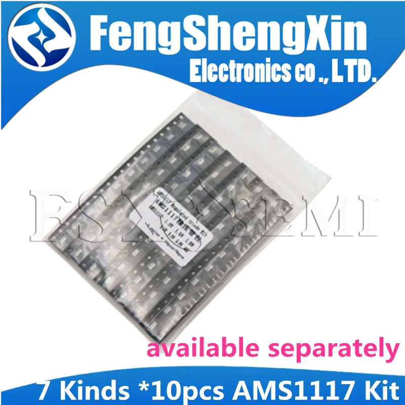 7 значений * 10 шт. = 70 комплект регуляторов напряжения AMS1117 1 2 в/1 5 В/1 8 в/2 в/3 3 В/ADJ 0