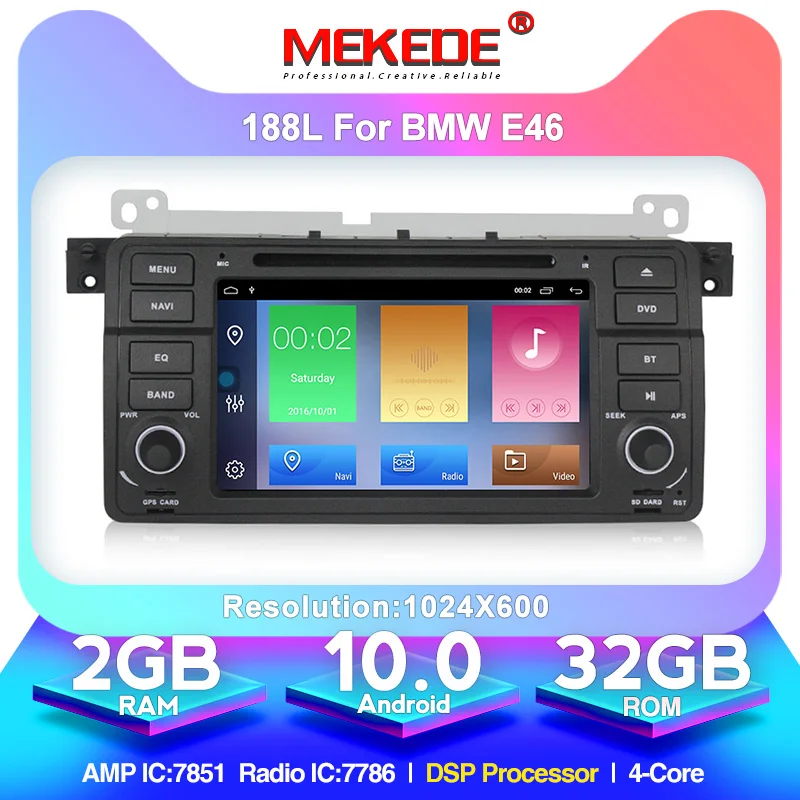 MEKEDE Android 10 0 2 + 32G автомобильный dvd для 3 серий E46 M3 Автомобильный gps РАДИО wifi