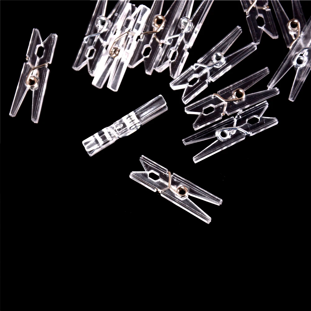 

20pcs Mini Size Small Clothes Pegs Plastic Clips For Photo Clips Clothespin Paper Craft Decoration Clips Pegs