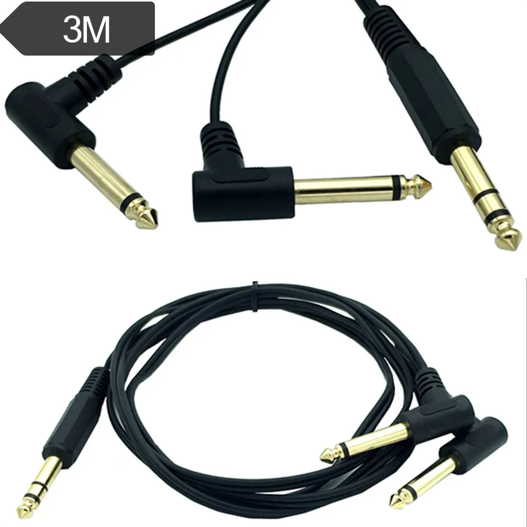 

6,35 большой аудиокабель с тремя сердечниками и двойным большим двухъядерным 1:2 6.3sp-2*6,3 моно микшер 300 см кабель