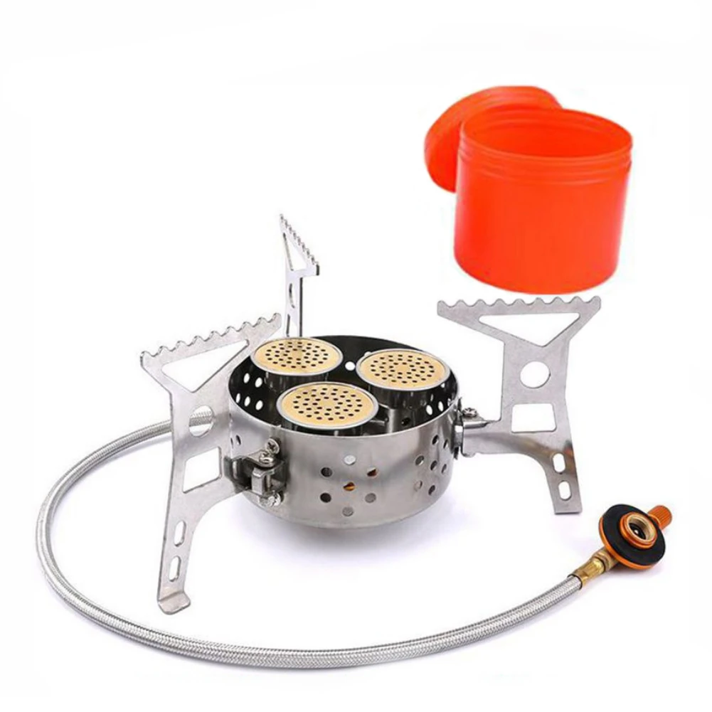 

Новое поступление, мощная туристическая горелка, ветрозащитная газовая горелка, портативная горелка для пикника, барбекю, рыбалки, прочные ...