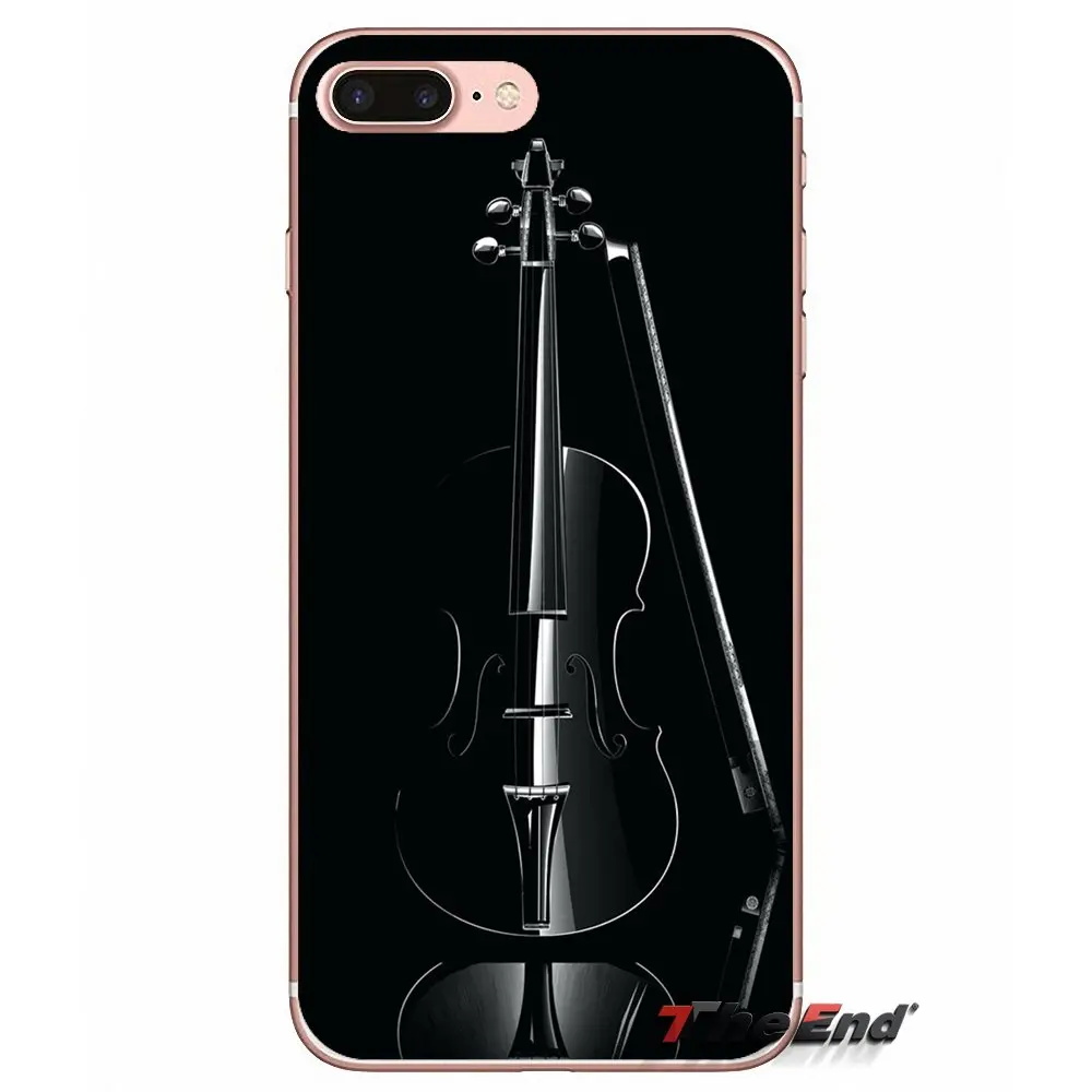 Мягкий прозрачный просвечивающийся чехол Чехлы музыка Скрипки для Samsung Galaxy J1 J2 J3