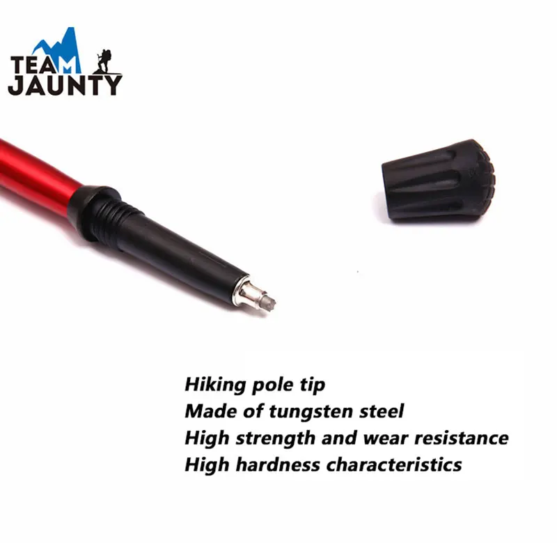 Telescopic Trekking Poles Anti Shock Hiking Stick Walking Cane Walking Sticks Folding Ultra Light Outdoor With EVA Rod Grips Ski