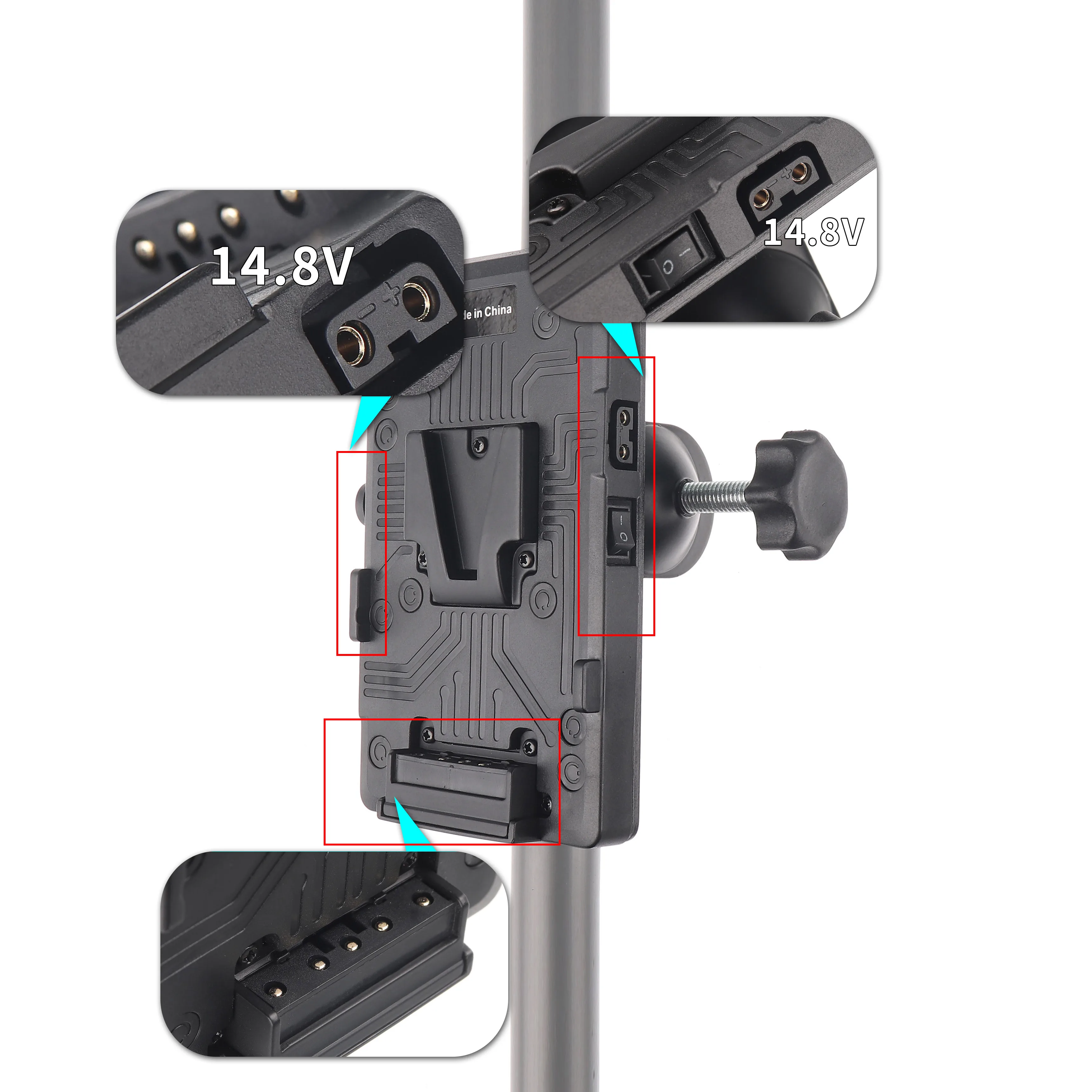 FOTGA V Mount адаптер питания аккумулятора w/ D-Tap + зажим для видеокамеры Sony DSLR |