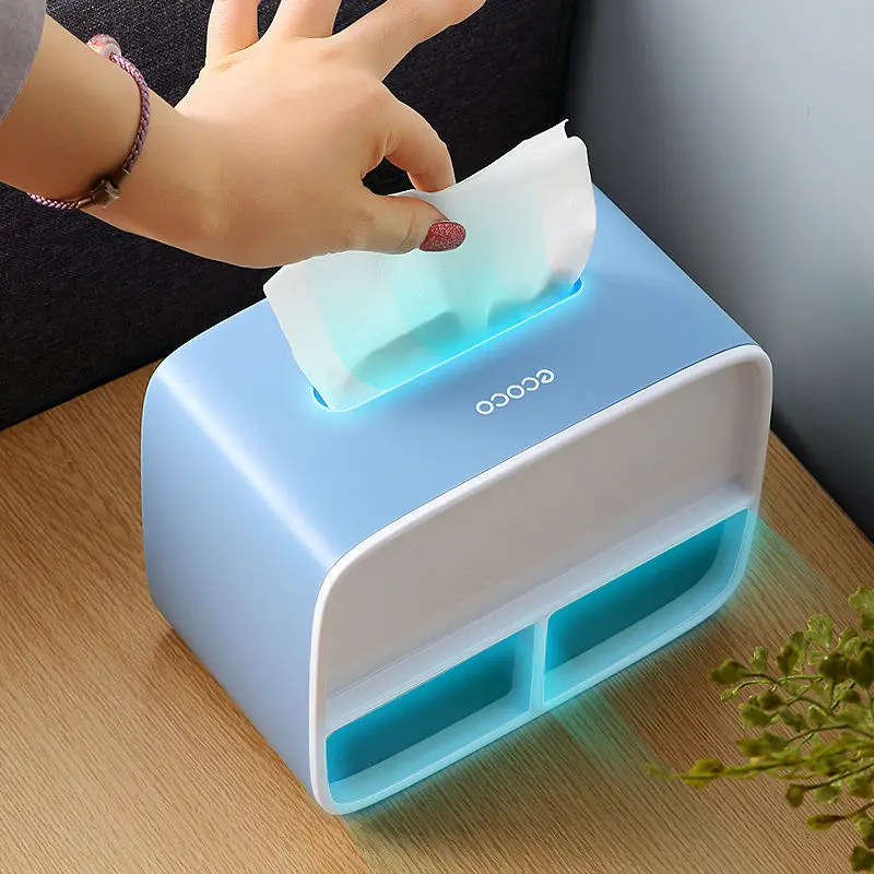 

Convenient Desktop Tissue Box Home Living Room Desktop Napkin Boxes holder Storage Box Multifunction Sundries Storage Box