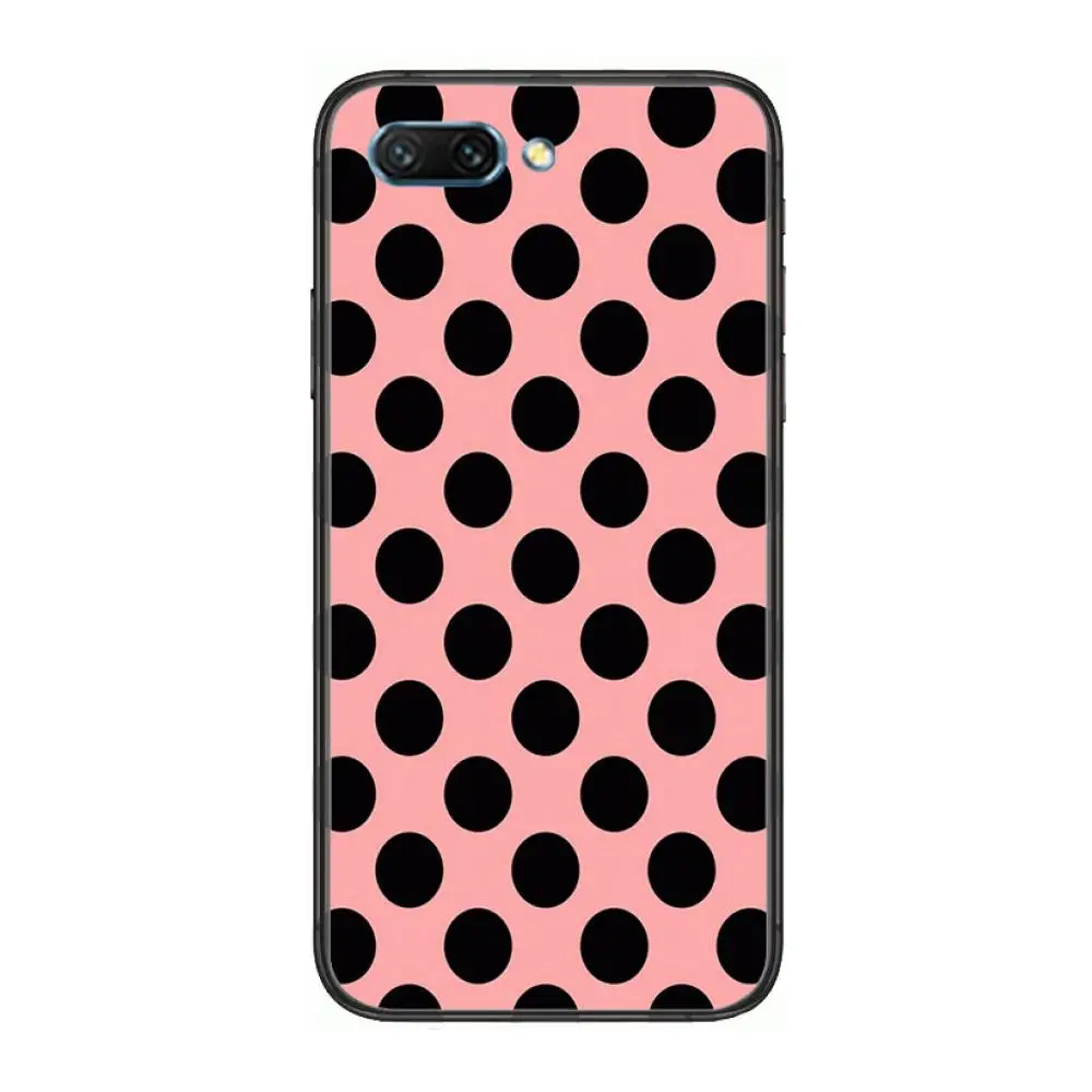 

Stripe Dot Delicate clear Phone Case For Huawei Honor 10 9 8 7 N Pro Lite A C RU Black Etui Coque Hoesjes comic fashion