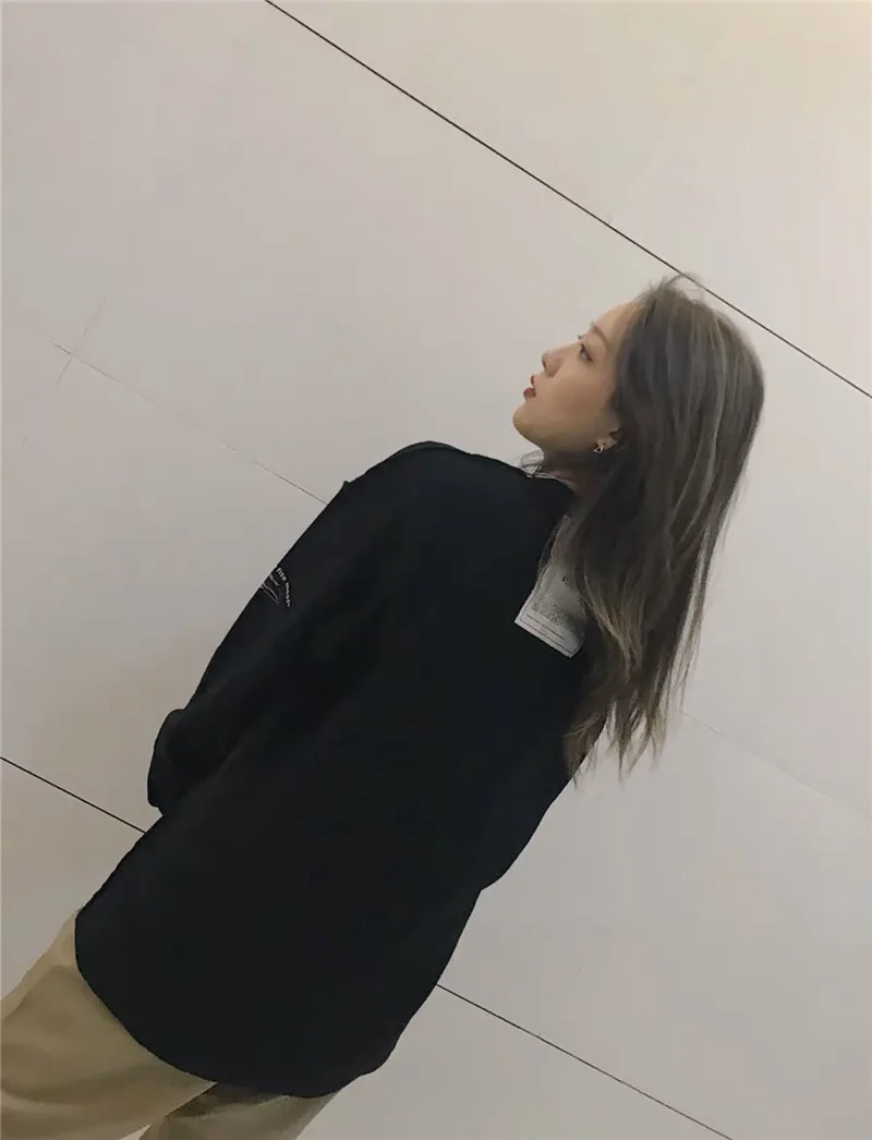 Мужские и женские футболки Vete мужские футболки ts 2019SS положительная одежда свободные длинные рукава Vete мужские футболки ts высокое качество Джерси хлопок astroworld