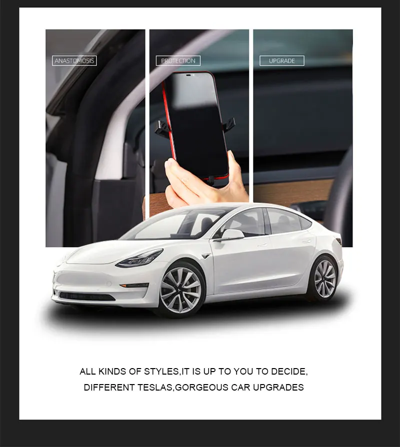 

Car Phone Holder For Tesla Model 3 Accessories Model 3 Tesla Model Y Tesla 2018 2019 2020