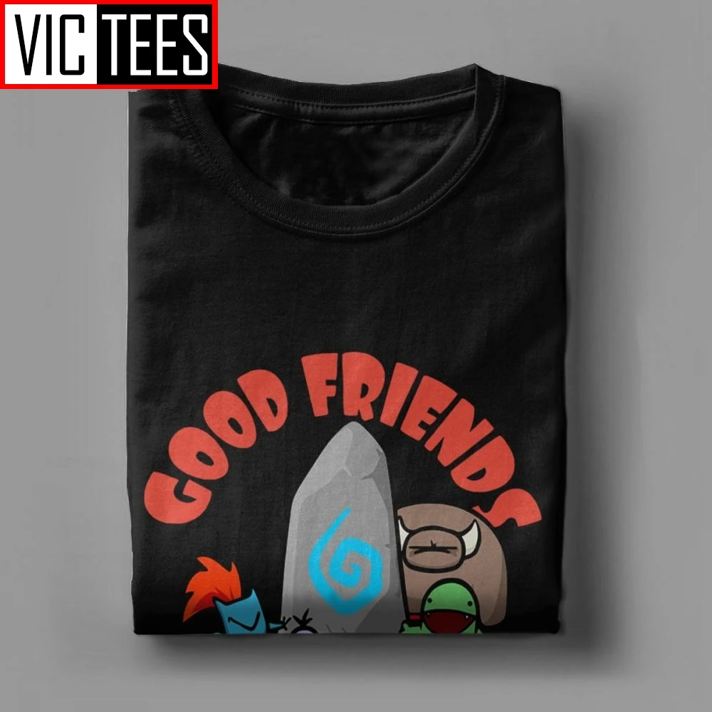 Новинка, мужские футболки с надписью Good Friends orde Carbot, мужские футболки из чистого хлопка, футболки с коротким рукавом для игр в стиле аниме, летняя одежда