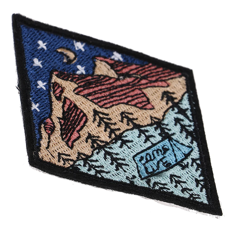 Походной жизни вышитые патч Открытый Кемпинг знак аппликация пришить 1