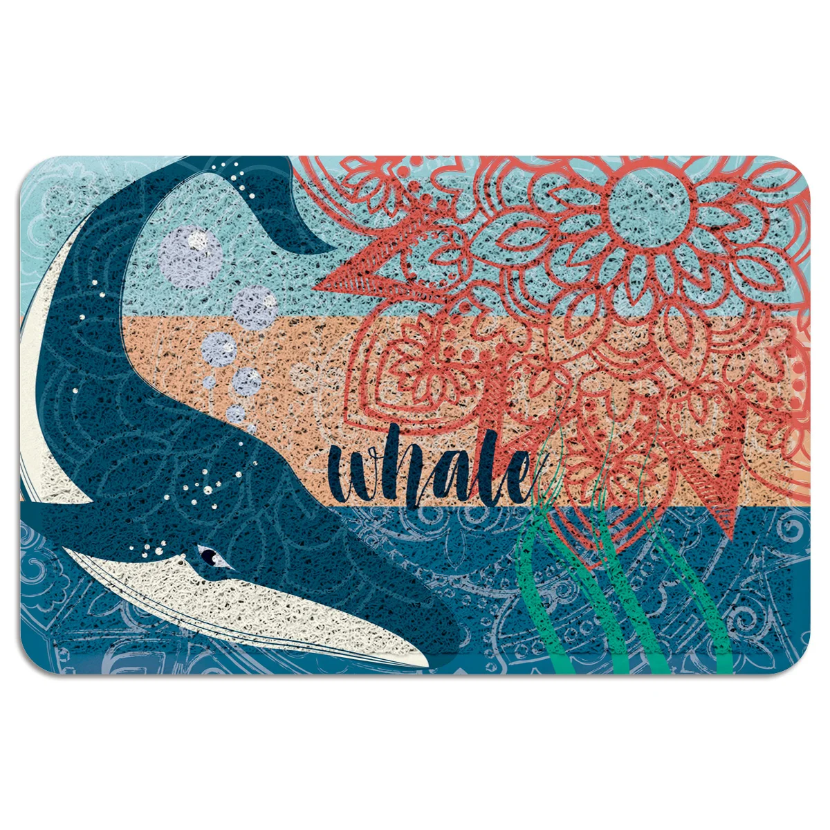 Морская жизнь КИТ Sea Животные передний вход Добро пожаловать коврики прочный