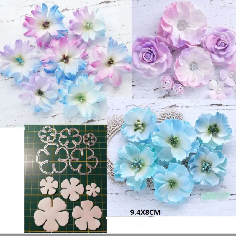 Five Petal Flower Metal Cutting Dies Stencil Scrapbooking DIY Album Stamp Paper | Дом и сад