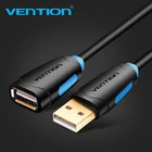 Кабель-удлинитель USB Vention, штекер-гнездо, совместим с USB 2.0, для ПК, ноутбука, мыши, жесткого диска USB