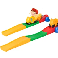 ylwcnn kindergarten slide three stage slide three stage slide skid slide plastic track toy car early education