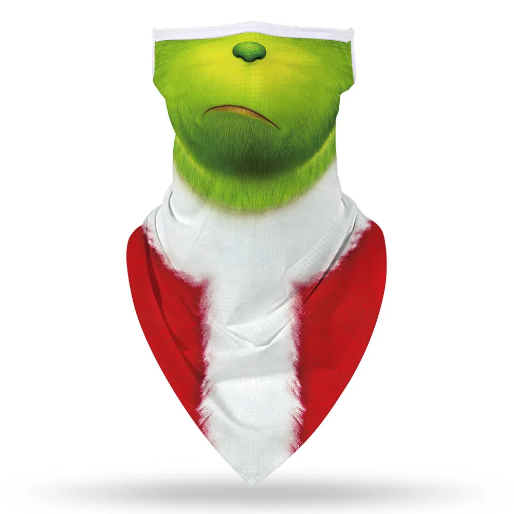 Как Гринч украл Рождество Санта Клаус Снеговик Косплэй маска для лица шейный