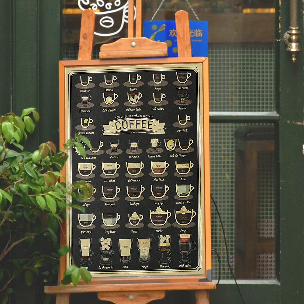 Винтажный кофе меню постер Бар паб кафе домашний декор ремесла Ностальгический