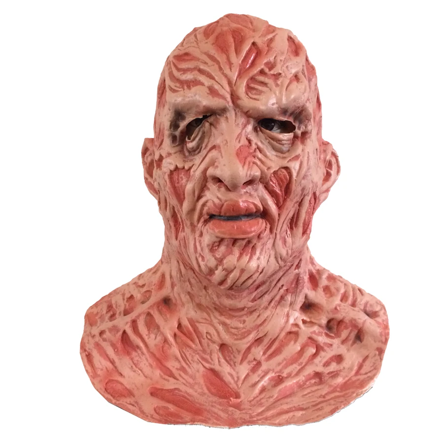 Фредди Крюгер латексная страшная Костюм на карнавал или Хэллоуин реалистичный