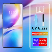VALAM OnePlus 8 Pro UV Glass Screen Protector Full Glue Tempered Glass For OnePlus 8 9 Pro Screen Protector