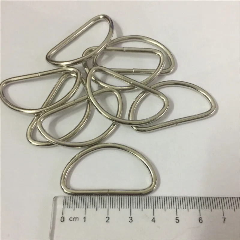 100 шт. 38 мм серебряное металлическое кольцо D Dee пряжки одежда для одежды рукоделие
