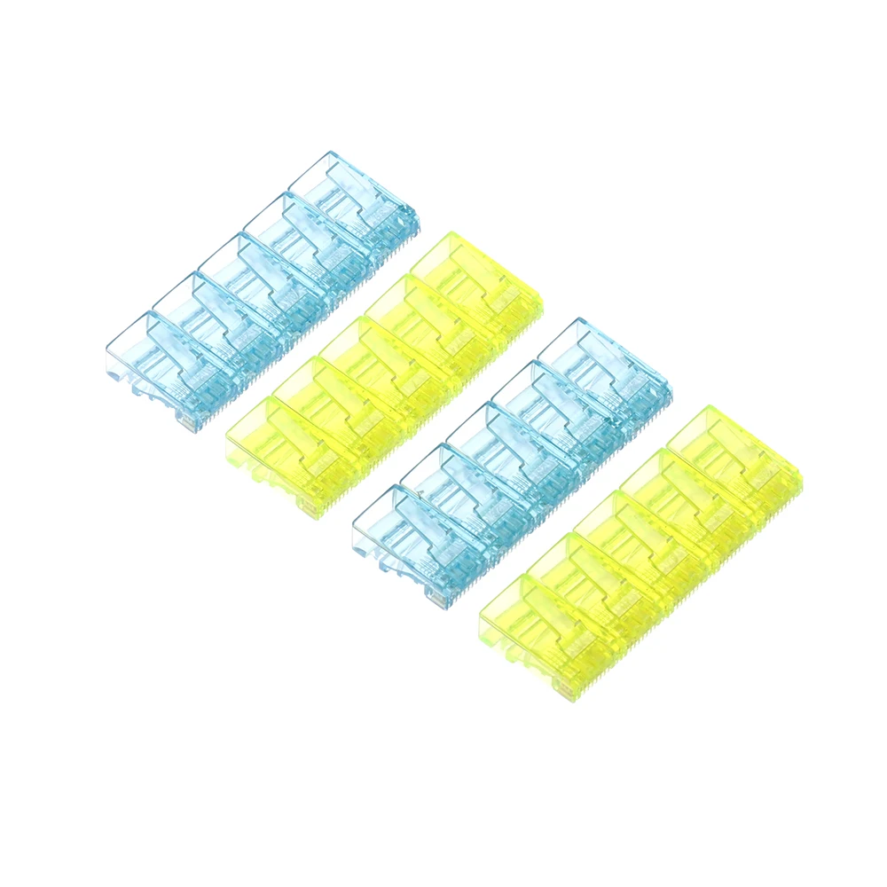 10 шт. случайный цвет позолоченный все медные Ethernet кабельный модуль разъем