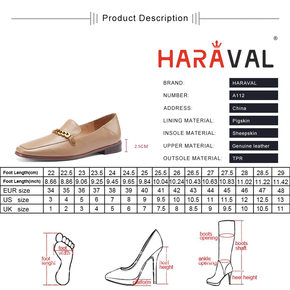 

HARAVAL Women Pumps Shoes Geniune Leather Spring Summer Autumn Fashion Basic Classics Sewing Office & Career Footwear ShoesA112