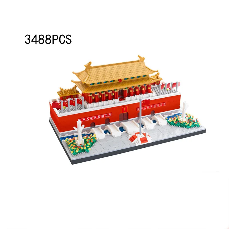 

Peking World famous Historical Architecture micro diamond block China beijing Tianan men square brick nanobrick toy collection