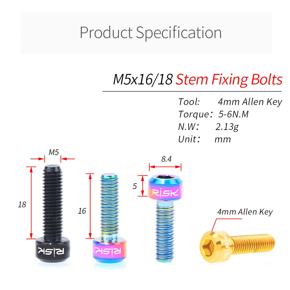 Крепёжные болты из титанового сплава для велосипеда 6 шт. | Спорт и развлечения