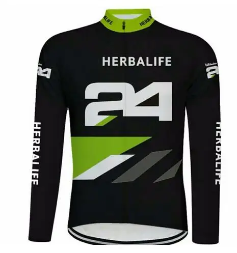 HERBALIFE 24 вело Джерси горный велосипед с длинным рукавом спортивная одежда полная