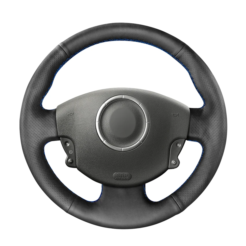 

Hand-stitched Black PU Artificial Leather Car Steering Wheel Covers Wrap for Renault Megane 2 Scenic 2 Grand Scenic Kangoo 2