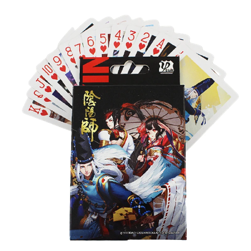 

54Pcs Onmyoji Playing Cards Poker Anime Figure Coated Paper Leisure Time Desktop Games Toys Gifts for Kids Adult