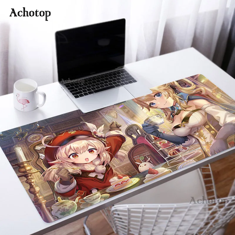 genshin impact 80x30cm large mouse pad gaming accessories xl laptop gamer mousepad anime antislip mat keyboard desk mats carpet free global shipping