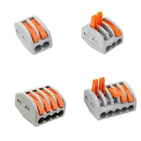 10pcs pct 212 213 214 215 terminal connector universal cable wire connectors fast compact push in wiring terminal block