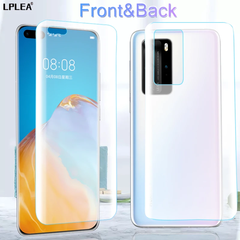 Матовая передняя и задняя Гидрогелевая пленка для Huawei P40 Pro P30 Lite P20 матовая