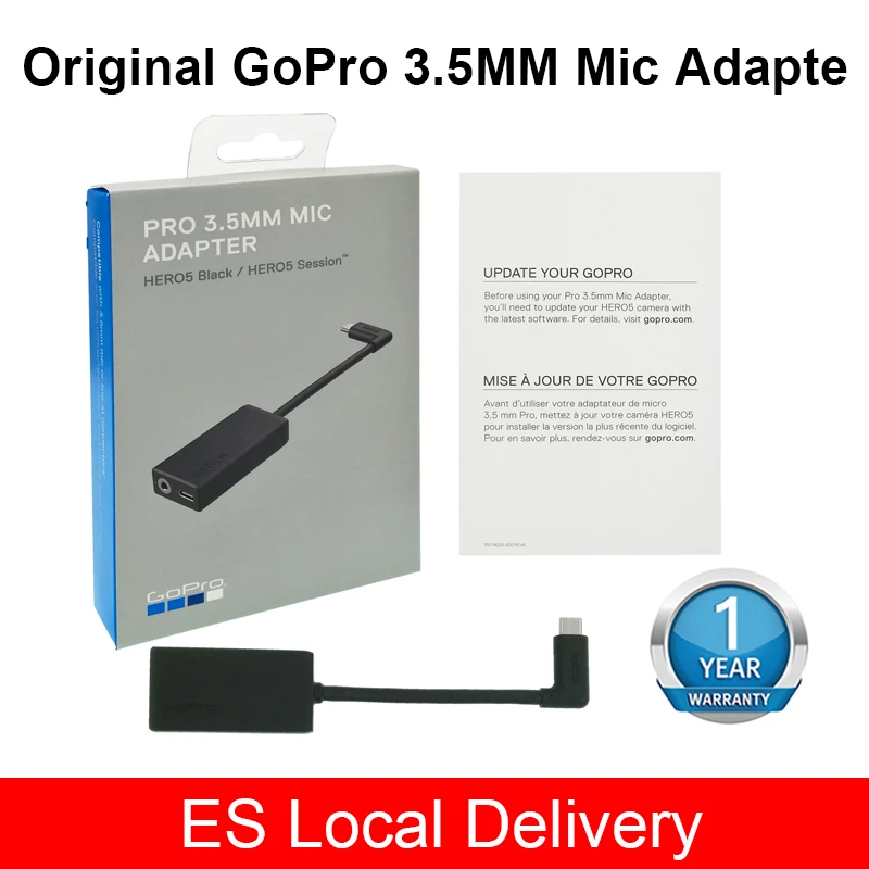 Оригинальный 3 5 мм GoPro микрофон адаптер для экшн камеры HERO 9 8 7 Город героев 6 Black Label