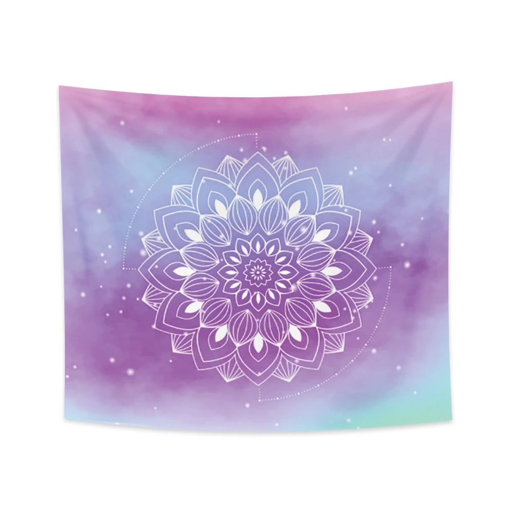 

Laeacco Fashion Tapestry Dreamy Mandala Skull Flowers Eye Psychedelic Wall Hangings Decor for Living Room Bedroom Dorm Festival