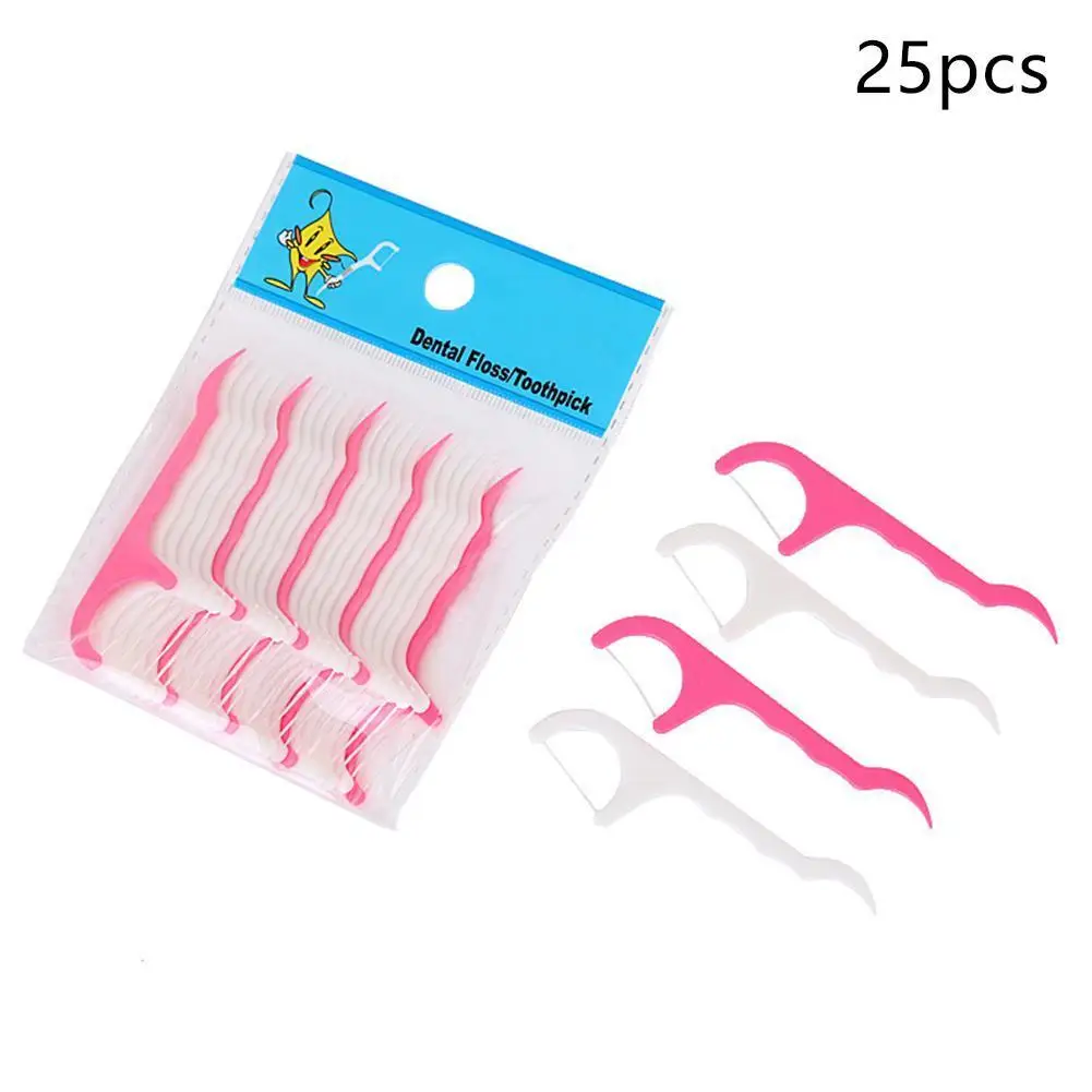 25 шт. Стоматологическая Стик для зубной нити гигиена полости рта стержень ёршики