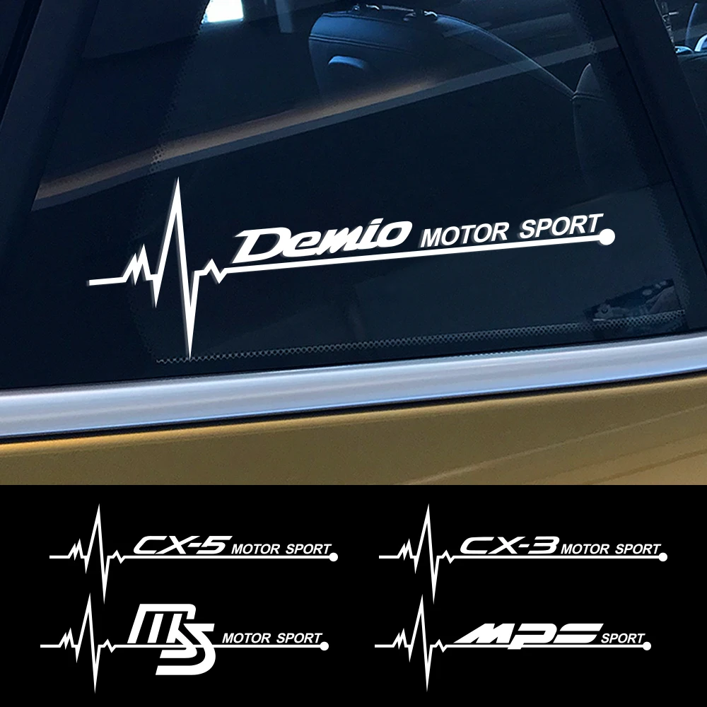 2PCS Car Vinyl Stickers Side Window Reflective Trim Decal For Mazda Demio CX-5 CX5 CX-3 CX3 Axela Atenza MS MPS Auto Accessories - купить по