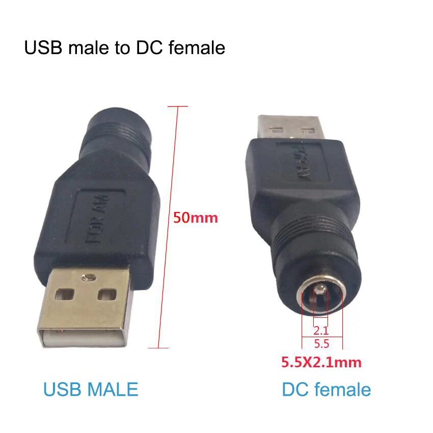 Разъем 5 5*2 1 мм DC гнездо питания к USB 2.0 тип A штекер гнездовой разъем в постоянного