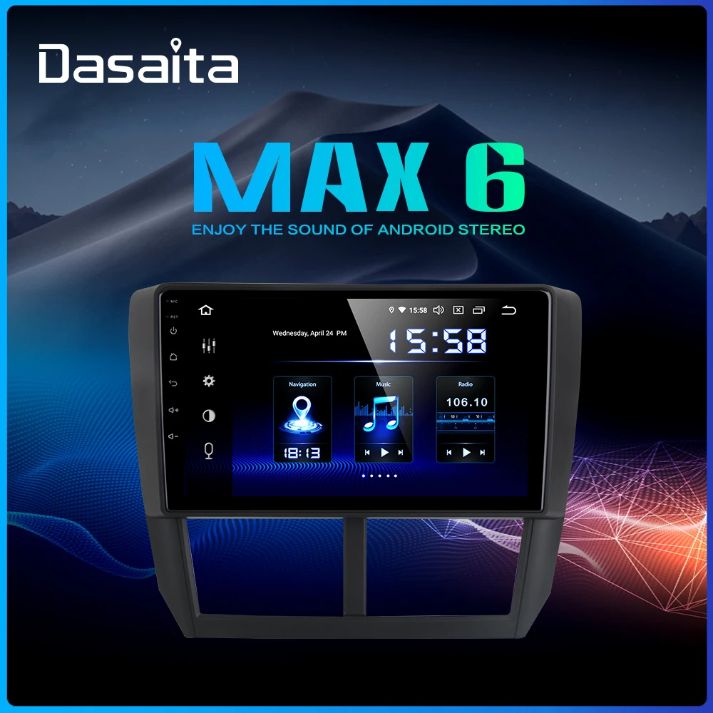 Dasaita " ips автомобиля Multimidia Android 9,0 для Subaru Forester WRX 2008 2009 2010 2011 2012 радио gps навигации TDA7850 MAX6 MP3