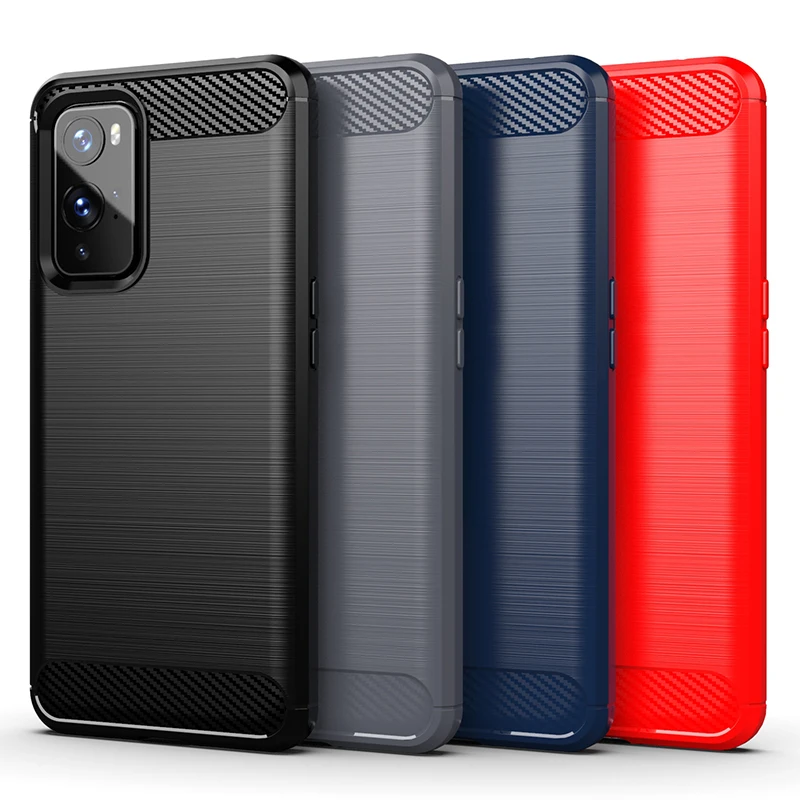 for oneplus 9r case bumper rubber silicone carbon fiber back cover for oneplus 9r 19r back case for oneplus 9r case 6 55 inch free global shipping