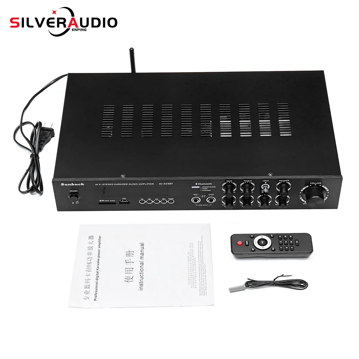 GAP-628BT 110 В/220 В 2000 Вт усилитель мощности аудио сабвуферы HIFI стерео BT объемный звук