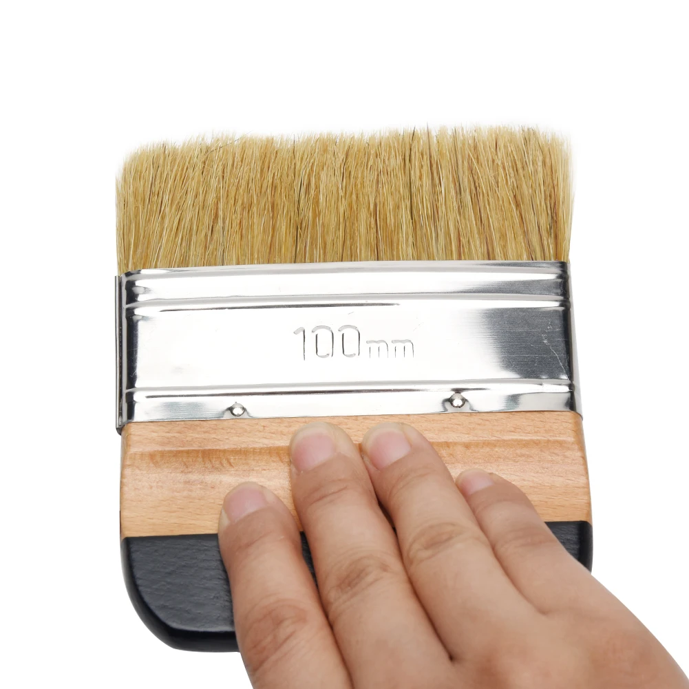 

3pcs Stencils Chalk Paint Brush Durable Multipurpose Ergonomic Handle Artist Waxing Tool DIY For Furniture Flexible Bristle