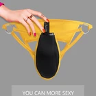 Сексуальное мужское нижнее белье с низкой посадкой, бандаж, губка для увеличения, g-стринги, нижнее белье, мужские трусы