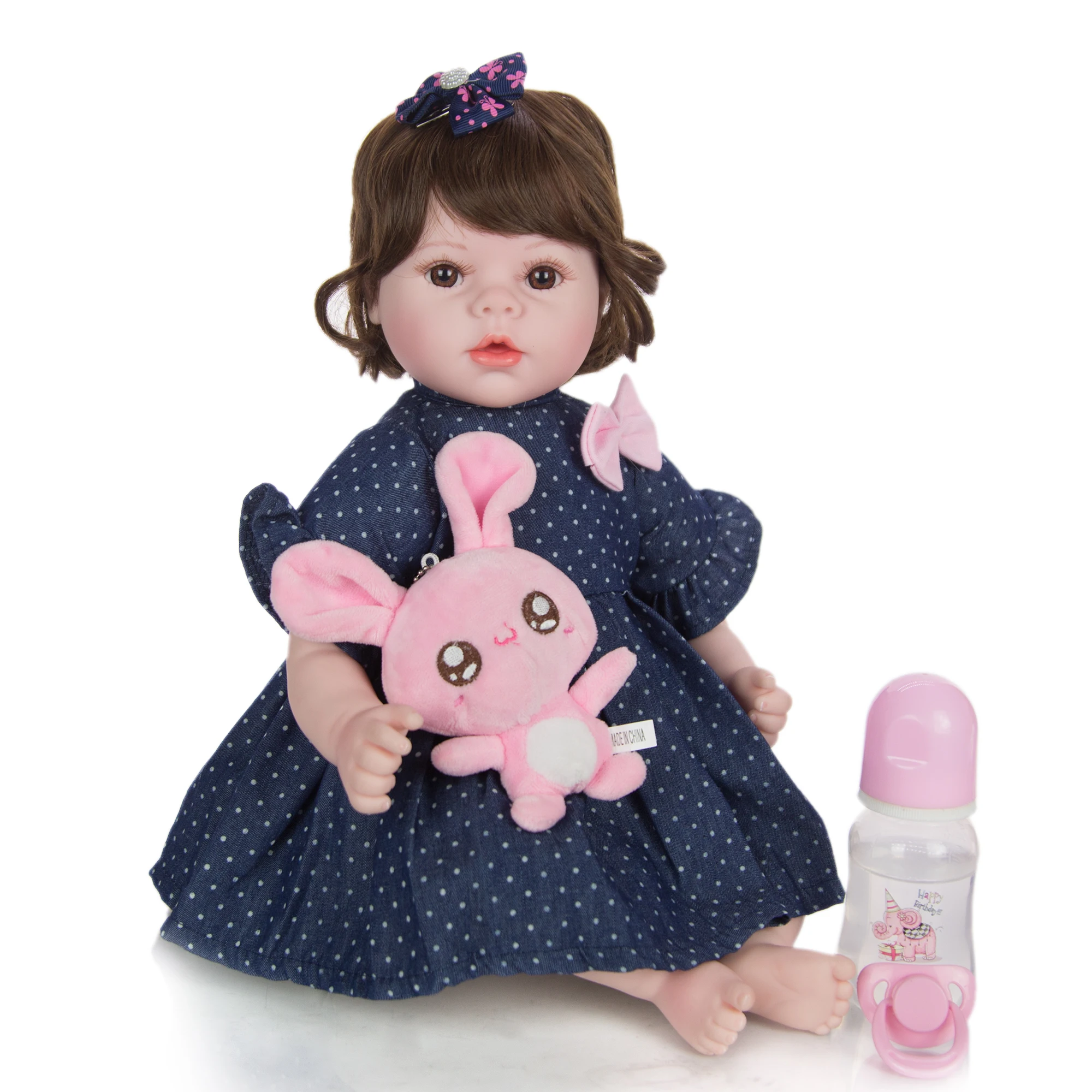 Новинка Arrrival 50 см ткань хлопок детские куклы реалистичные Boneca Reborn Menina парик