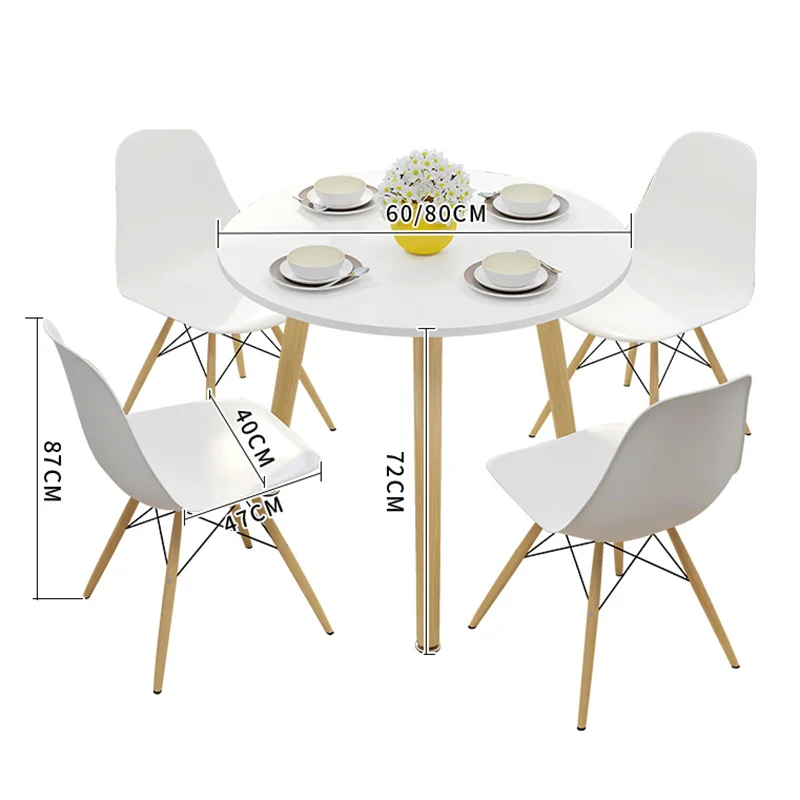 

Dinning Table Set Small Family Room Rectangular Chair Combination Modern Simple Convenient Solid Wood Furniture Free Shipping