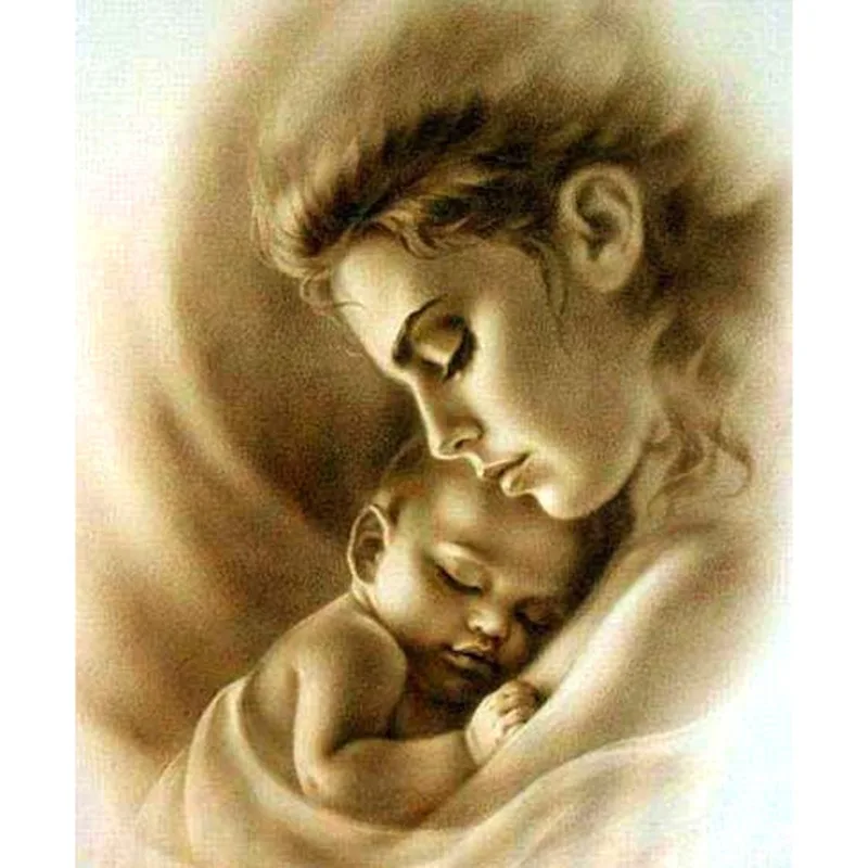 5D DIY Diamond Painting Full Square/Round Drill &quotMother and Child&quot 3D Rhinestone Embroidery Cross Stitch Gift Home Decor | Дом и сад