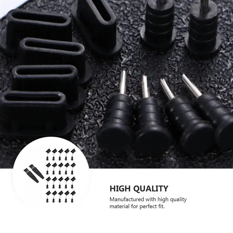 Комплект пылезащитных заглушек для телефона типа C USB порт и разъем наушников 3 5