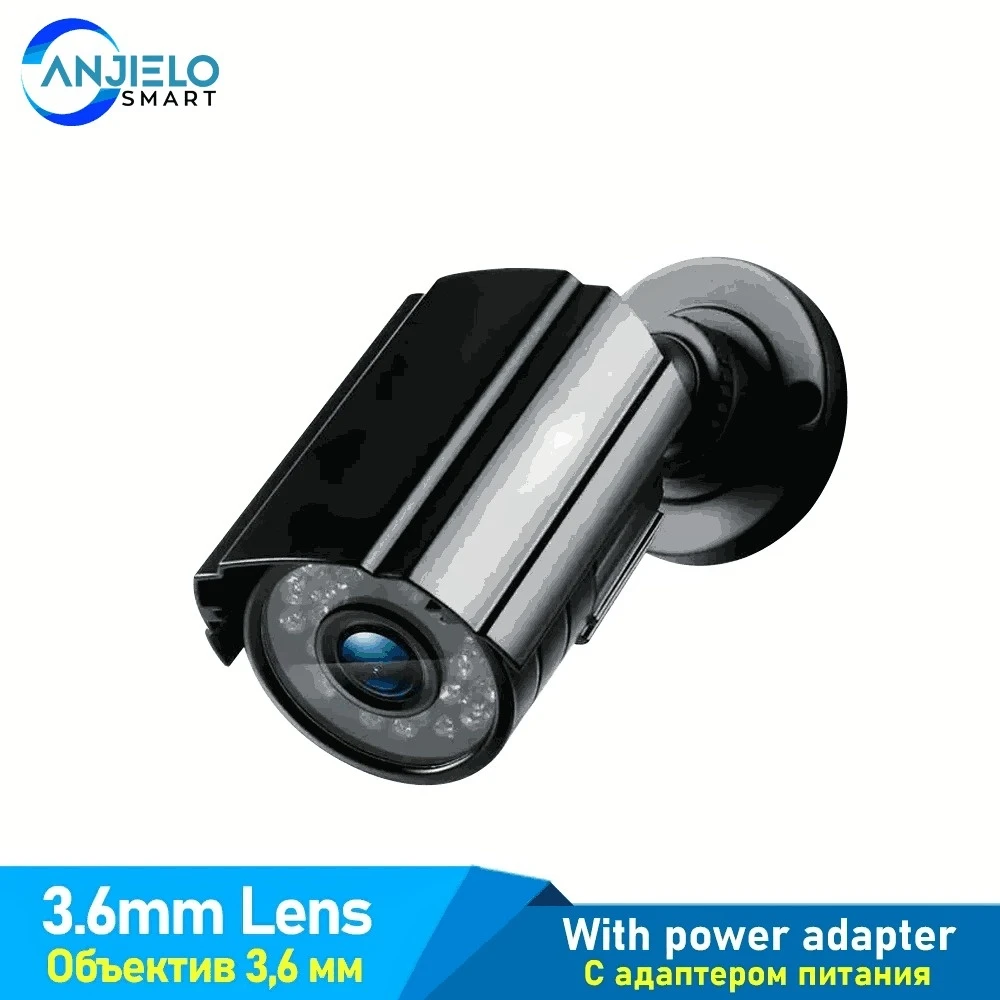 

1/3 cmos 1200TVl CCTV аналоговая камера видеонаблюдения 3,6 мм объектив ИК-подсветка цилиндрическая Водонепроницаемая наружная камера безопасности + адаптер питания