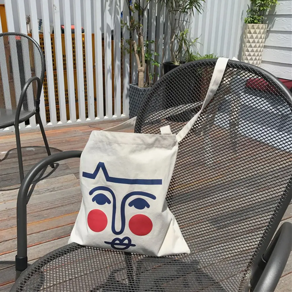 1 шт. милые Румяна Дизайн Женские холщовые сумки повседневные через плечо для